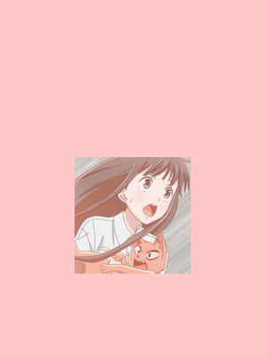粉色简约风格《水果篮子》本田透动漫壁纸 — 简约动漫 壁纸