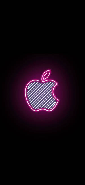粉色霓虹美学iPhone标志壁纸 — iPhone 14 壁纸