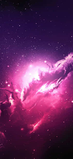 紫色太空中布满星辰与云彩 — Oppo F 壁纸