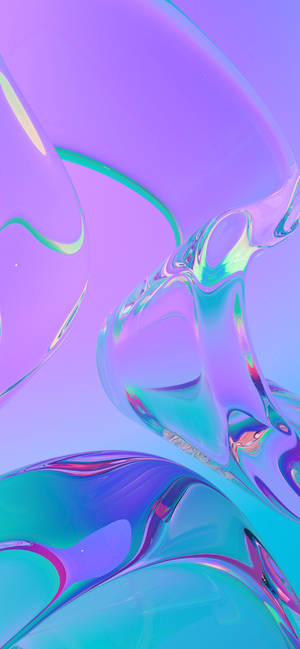 紫色液体表面特写手机3D — Galaxy S26 壁纸