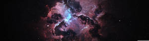 紫蓝色闪耀星系壁纸 — 5120x1440 壁纸