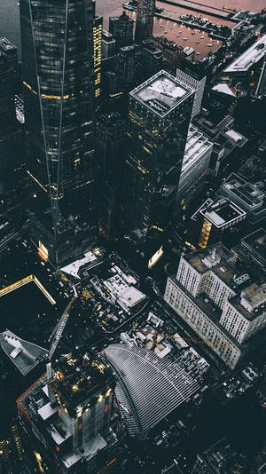 摩天大楼城市鸟瞰 iPhone 壁纸