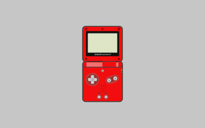红色Game Boy Advance SP简约艺术壁纸