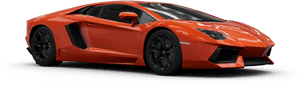 红色兰博基尼Aventador侧视图