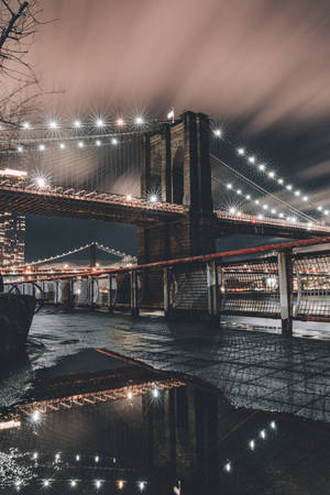 纽约布鲁克林大桥夜景iPhone — 小米平板8 Pro 壁纸