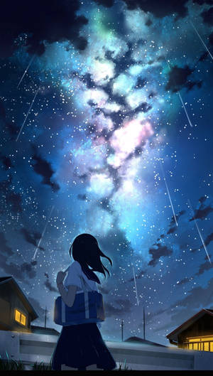 绝美动漫银河夜空 — 美丽动漫 壁纸