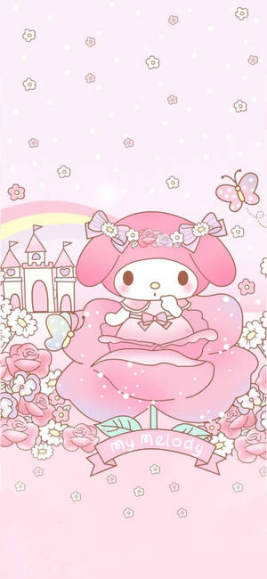 美乐蒂与玫瑰花朵壁纸 — iPhone 16 壁纸