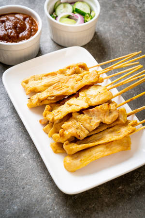美味鸡肉沙爹——东南亚风味 — 华为MatePad 11.5 S (2025) 壁纸