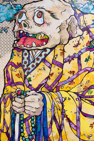 老僧侣 Takashi Murakami 4K — 小米平板7 Ultra 壁纸