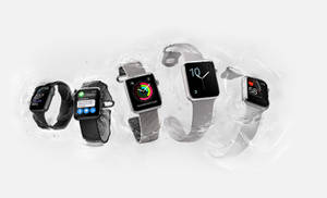 苹果手表黑色与灰色配色壁纸 — Apple Watch 壁纸