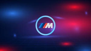 蓝红灯光宝马M标志 — 宝马 壁纸