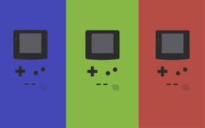 蓝绿红三色Game Boy Color艺术壁纸