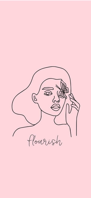 蝴蝶美学素描女子 — 蝴蝶美学动图 壁纸