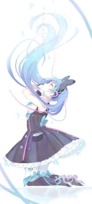 高清动漫艺术初音未来酷炫壁纸 — iPhone 12 壁纸