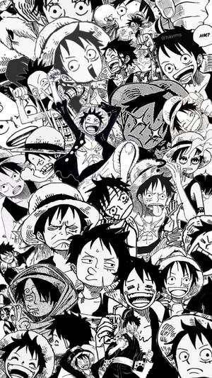 海贼王路飞漫画拼贴手机壁纸