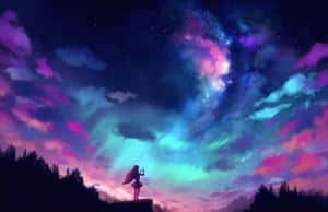 紫色动漫背景