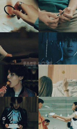 防弹少年团《Fake Love》拼贴 — 爱情美学动图 壁纸