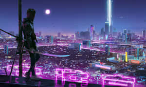 霓虹之城背景 — 霓虹城市 壁纸