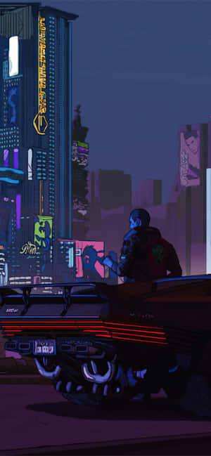 赛博朋克背景 — POCO F 壁纸