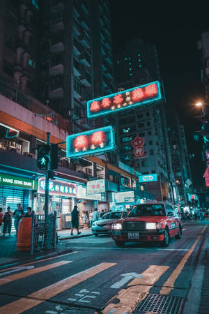 霓虹灯香港街头 — 小米平板7 Ultra 壁纸