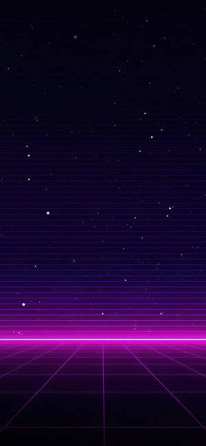 Neon Purple Iphone Galaxy Stripes — iPhone 18 Pro 壁纸