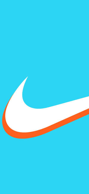 青色Nike iPhone背景 — iPhone 16e 壁纸