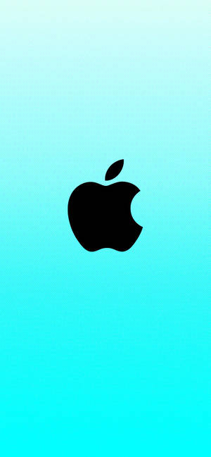 青色苹果标志壁纸 — iPhone 12 Pro 壁纸