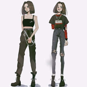 颓废动漫 — 动漫女孩连帽衫 壁纸