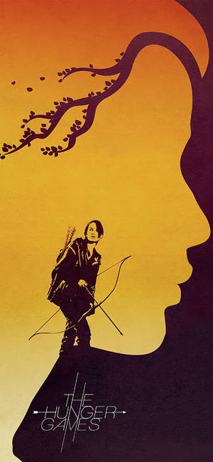 饥饿游戏 Katniss 矢量艺术壁纸 — iPhone 15 壁纸