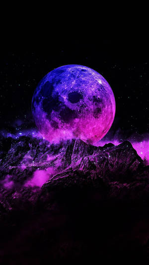 魔幻霓虹月亮壁纸 — 霓虹月亮 壁纸