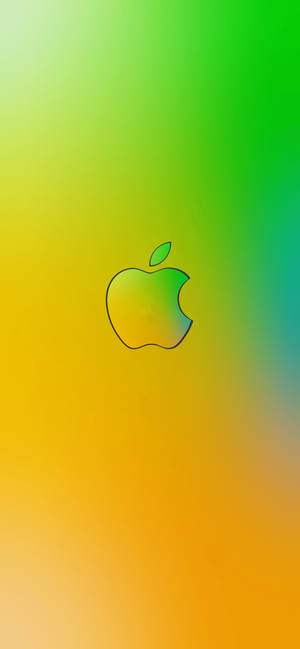 黄绿色苹果标志iPhone — Galaxy S26 壁纸