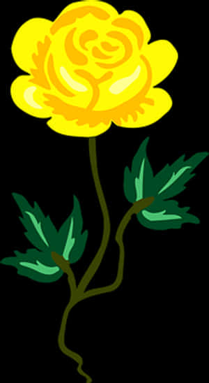 黄色花朵插图