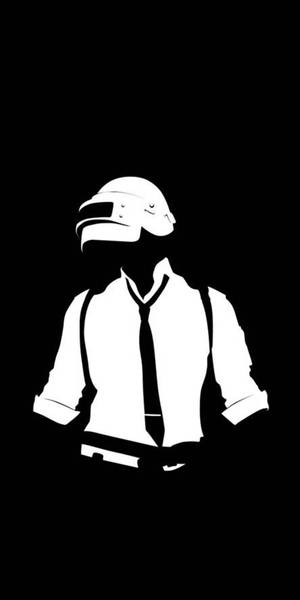 黑白PUBG标志 — 18:9 壁纸