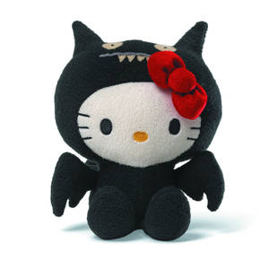 黑色吸血鬼Hello Kitty万圣节壁纸 — 凯蒂猫万圣节 壁纸